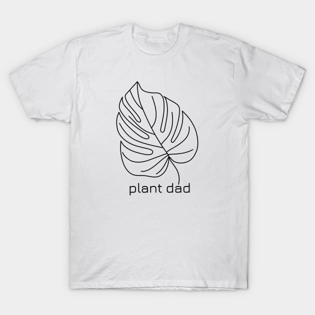 Plant Dad Garden Succulent House Plant Minimalistic T-Shirt by capyfarta